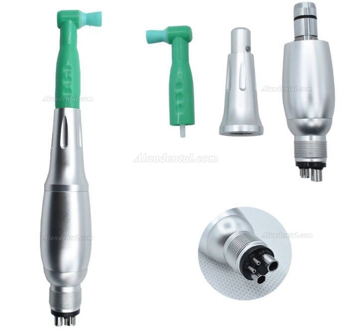 Dental 4:1 Hygiene Prophy Handpiece (3 Nose Cones + Midwest 2/4 Holes E-Type Air Motor Kit + 50 Pcs Pastic Replacement Heads)